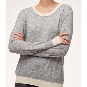 ARITZIA WILFRED Women's Heather Grey Gray Sweater Long Sleeve Size XS a27